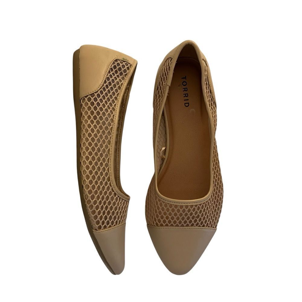 torrid Tan Mesh Ballet Flats size 10WW